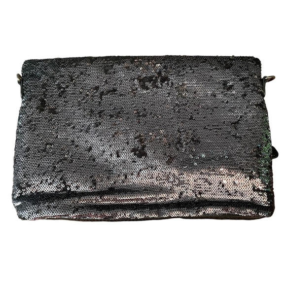 Sequin Black Clutch Bag - Picture 2 of 8